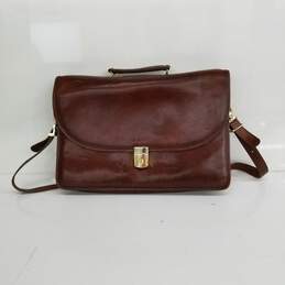 Jack Georges Tuscany Briefcase in Cognac Leather