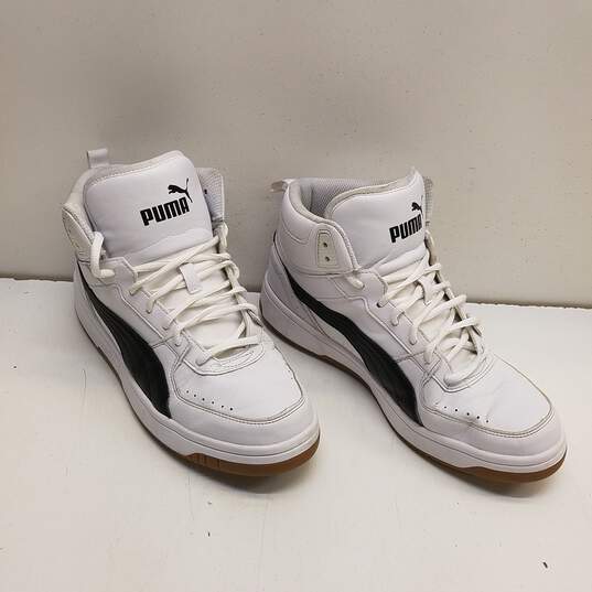 Puma Rebound Joy White Black Athletic Sneakers Men's Size 7 image number 1