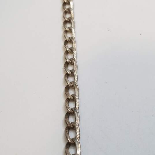 950 Sterling Silver Etched Unique Link 7.5inch Bracelet 10.0g image number 4