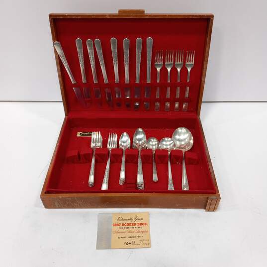 Assorted Silver-Plate Flatware in Case image number 1