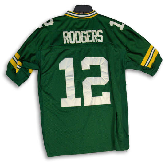 Mens Green V-Neck Green Bay Packers Aaron Rodgers #12 NFL Jersey Size 52 image number 2