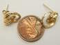 14K Yellow Gold Etched Knot Earrings 1.1g image number 6