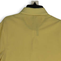 Mens Yellow Spread Collar Short Sleeve Polo Shirt Size Large alternative image