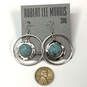 Designer Robert Lee Morris Silver-Tone RLM Soho Blue Stone Dangle Earrings image number 3
