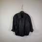 Mens Leather Long Sleeve Collared Pockets Bomber Jacket Size 2XL image number 1