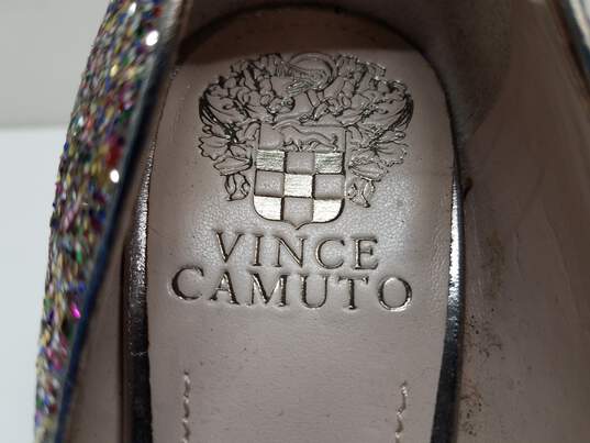 Vince Camuto Vasili Block Heel Glitter Pumps Sz 5.5 image number 7