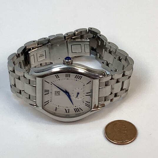 Designer ESQ Swiss E5344 Silver-Tone Quartz Movement Analog Wristwatch image number 2