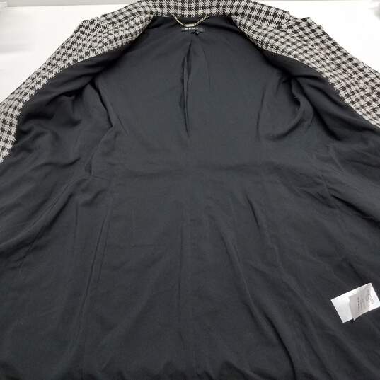 DKNY houndstooth black and white women's peacoat jacket 2 image number 2