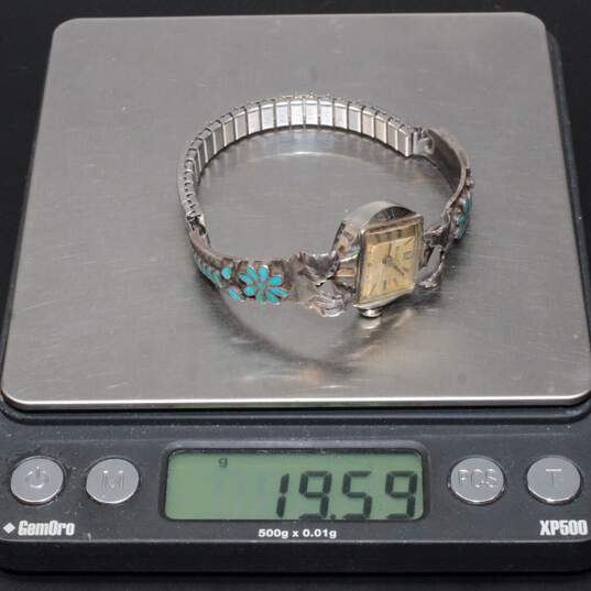Vintage Bulova 17 Jewel Watch W/ Sterling Silver Watch Tips - 19.59g image number 7