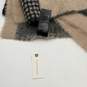 NWT Anthropologie Womens Beige Black Fur Rectangle Winter Scarf image number 3