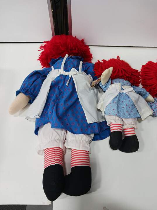 Bundle of 4 Raggedy Ann Doll In Various Sizes image number 4