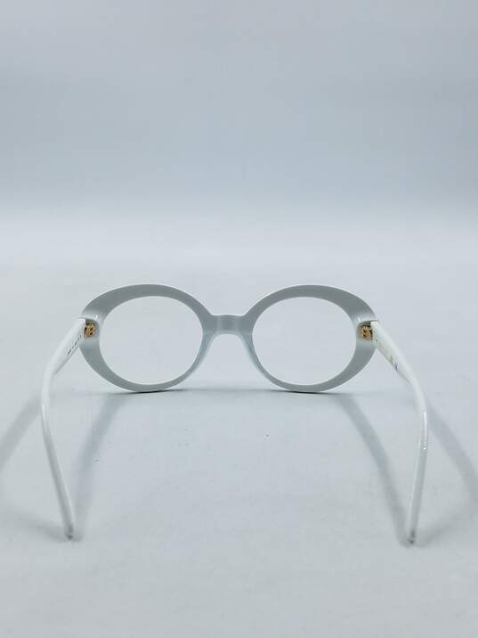 Calvin Klein White Oval Eyeglasses image number 3