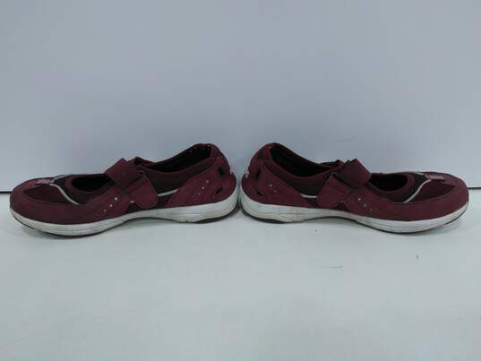 Ryka Women's Burgundy Leather & Fabric Casual Shoes Size 6.5 image number 2
