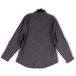 NWT Mens Gray Long Sleeve Spread Collar Pocket Button-Up Shirt Size XL alternative image