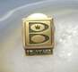 10K Gold B 15 Years Service Rectangle Pin 2.2g image number 1