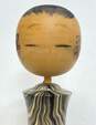Vintage Oriental Hand Crafted Wooden Kokeshi Dolls 2pc Set image number 4