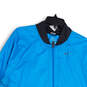 Womens Blue Dri-Fit Long Sleeve Activewear Full-Zip Jacket Size Large image number 1