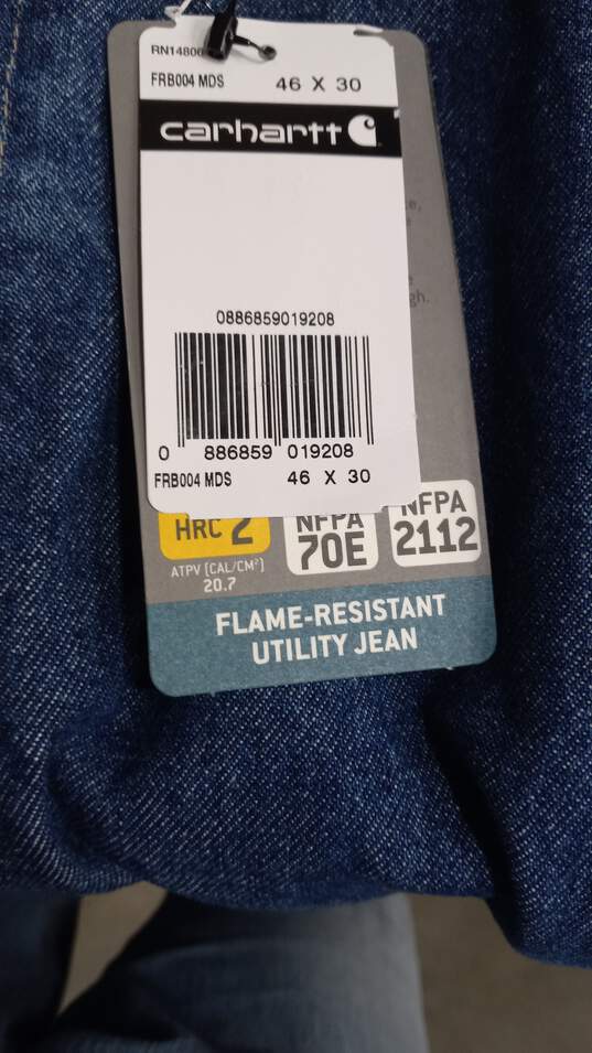 Men’s Carhartt Flame-Resistant Utility Jean Sz 46x30 NWT image number 3