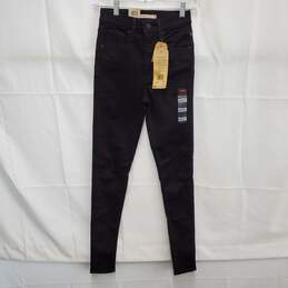 NWT Levi's WM's Mile High Super Skinny Black Denim Jeans Size 25x 30