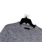 Womens Gray Knitted Long Sleeve Crew Neck Pullover Sweater Size Medium image number 3
