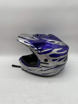 TMS Blue Gray Motocross Dirt Bike DOT Approved Full Face Motorcycle Helmet alternative image