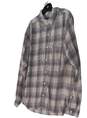 Mens Multicolor Plaid Collared Long Sleeve Button Up Shirt Size M image number 2