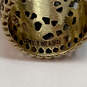 Designer Lucky Brand Gold-Tone Floral Figure Carving Hollow Band Ring image number 5