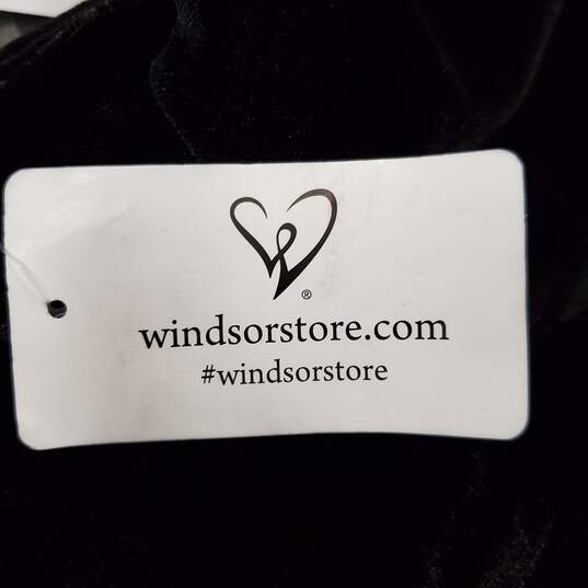 Windsor Women Black Velvet Maxi Dress XL  NWT image number 2