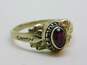 10K White Gold Ruby Etched Class Ring 3.3g image number 1
