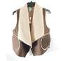 C&C California Women Brown Faux Fur Vest XS NWT image number 4