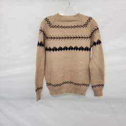 Unbranded Beige Knit Pullover Sweater WM Size M NWT alternative image