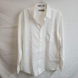 Nordstrom Trim Fit White Button Up Shirt Size 15.5/32-33
