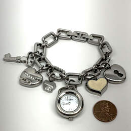 Designer Fossil Stainless Steel Round Dial Chain Bracelet Analog Wristwatch alternative image