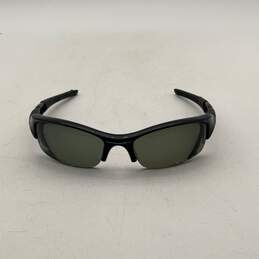 Oakley Mens Black Half Rim Polarized Lenses Sport Shield Sunglasses With Case