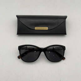 Womens Black CV Isabella Tortoise Frame Full Rim Cat Eye Sunglasses W/ Case