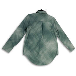 Womens Green Collared Long Sleeve Pocket Hi-Low Hem Button-Up Shirt Size XS alternative image