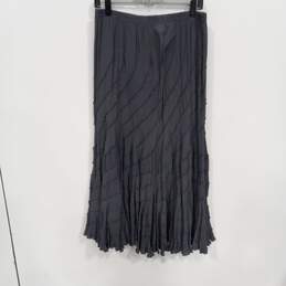 Coldwater Creek Women's Blue-Gray Ruffle Maxi Skirt Size L alternative image
