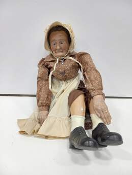 Porcelain Feet Hands & Face Decorative Sitting Doll
