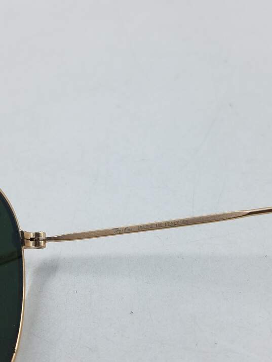 Ray-Ban Gold Round Metal Sunglasses image number 6