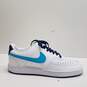 Nike Court Vision Low NBA White, Turquoise Blue Sneakers DM1187-100 Size 7.5 image number 1