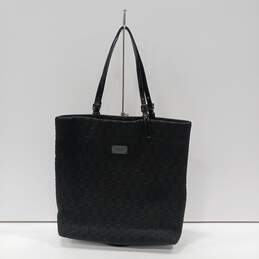 Michael Kors Black Monogram Imprinted Bucket Tote Bag