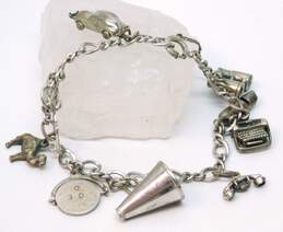 Vintage Sterling Silver Charm Bracelet 23.3g