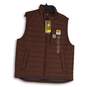 NWT Carhartt Mens Burgundy Sleeveless Mock Neck Full-Zip Puffer Vest Size Large image number 1