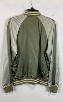 NWT AllSaints Mens Gray Green Pockets Long Sleeve Full Zip Bomber Jacket Size M alternative image
