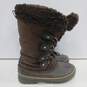 Womens Nordic 744065 Brown Leather Lace Up Round Toe Mid Calf Winter Boots Sz 7M image number 2