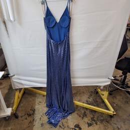Jovani Prom Long Formal Fitted Metallic Dress Size 10 alternative image
