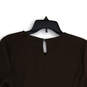 NWT Womens Brown Long Sleeve Round Neck Peplum Blouse Top Size X-Large image number 4