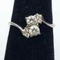 14k White Gold Cubic Zirconia Sz 4 Ring 1.4g image number 2