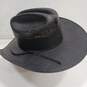 Justin Authentic Western Headwear Black 20X Straw Cowboy Hat Size 7 1/8 image number 2