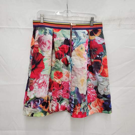 NWT Ted Baker London Kaideen Floral Swirl Mini Skirt Size 4 image number 2